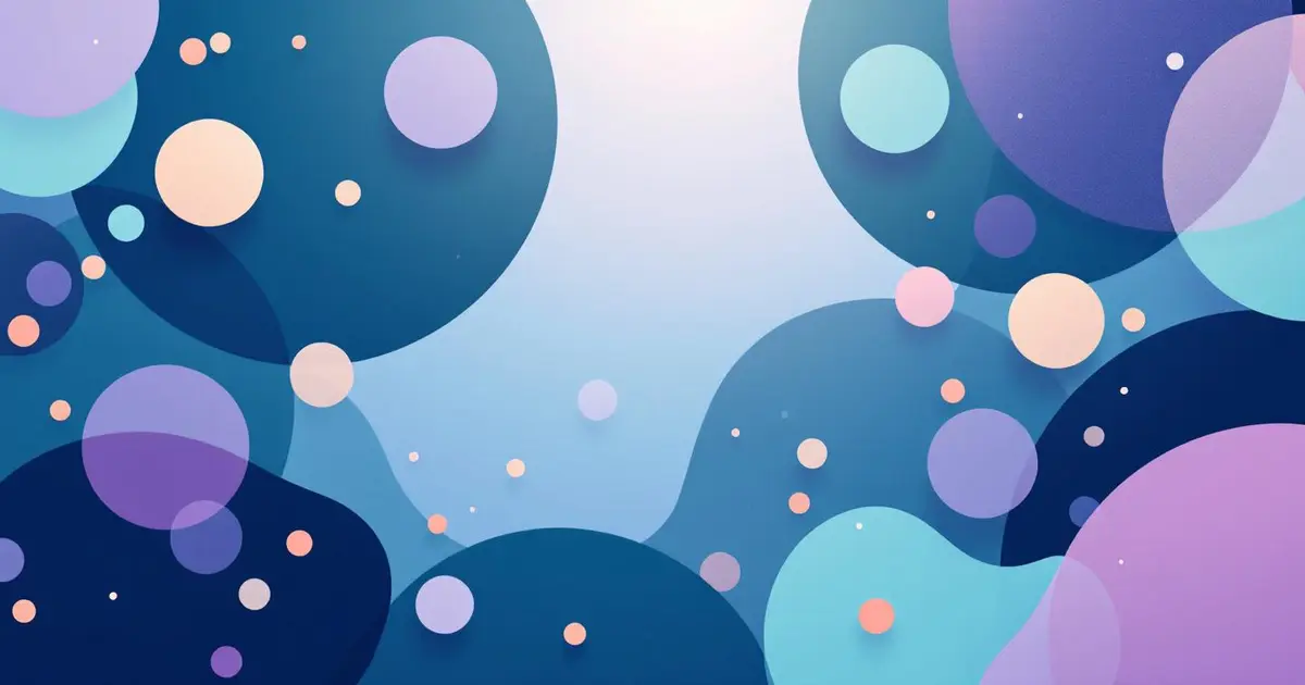 Abstract illustration of connected circles representing group therapy and community support in addiction recovery